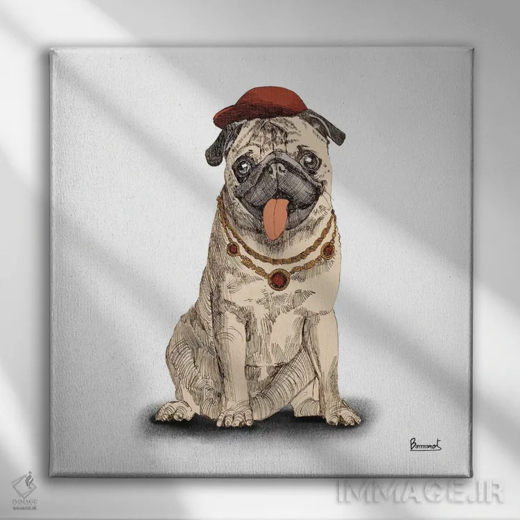 تابلو پاگها با کلاه ۱ اثر باناروت - نمای روبهرو روی دیوار