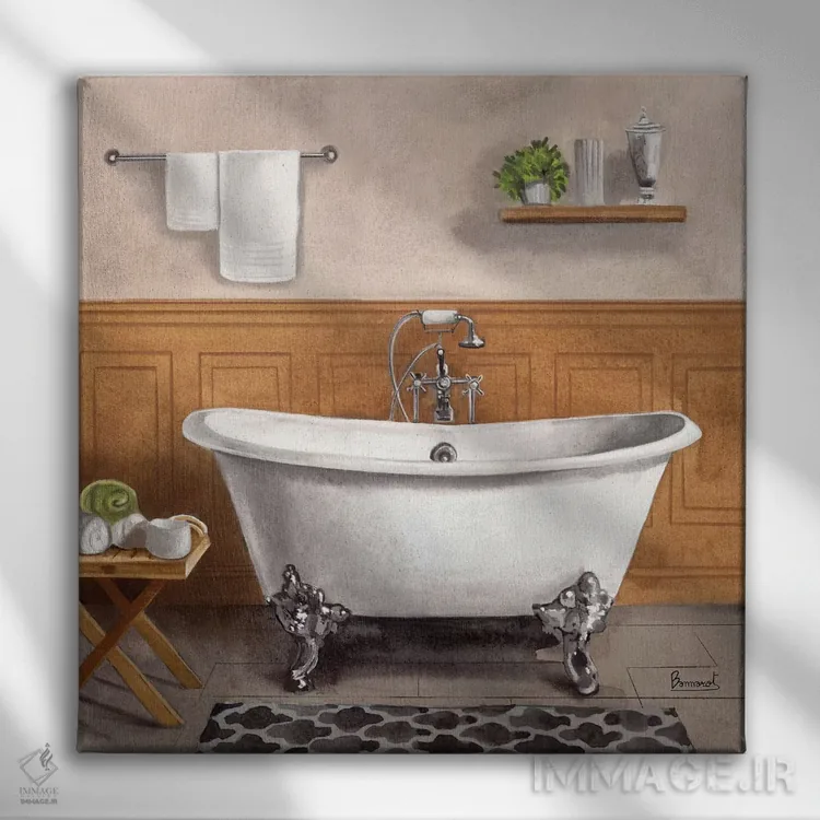 تابلو حمام آرامبخش ۱ اثر باناروت - نمای روبهرو روی دیوار