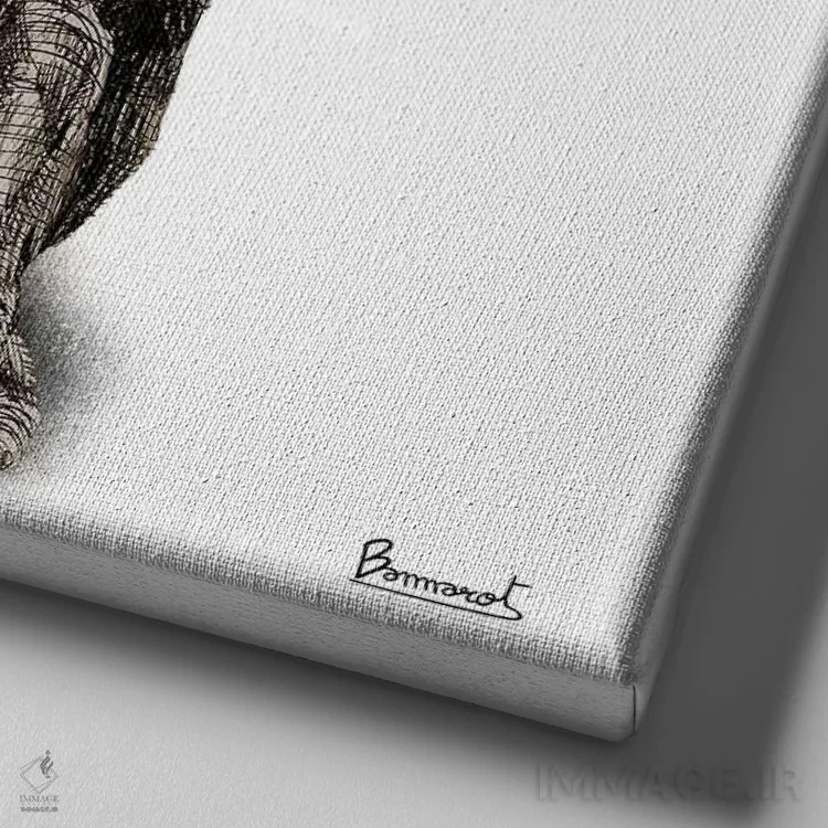 تابلو پاگها با کلاه ۳ اثر باناروت - نمای نزدیک بافت بوم