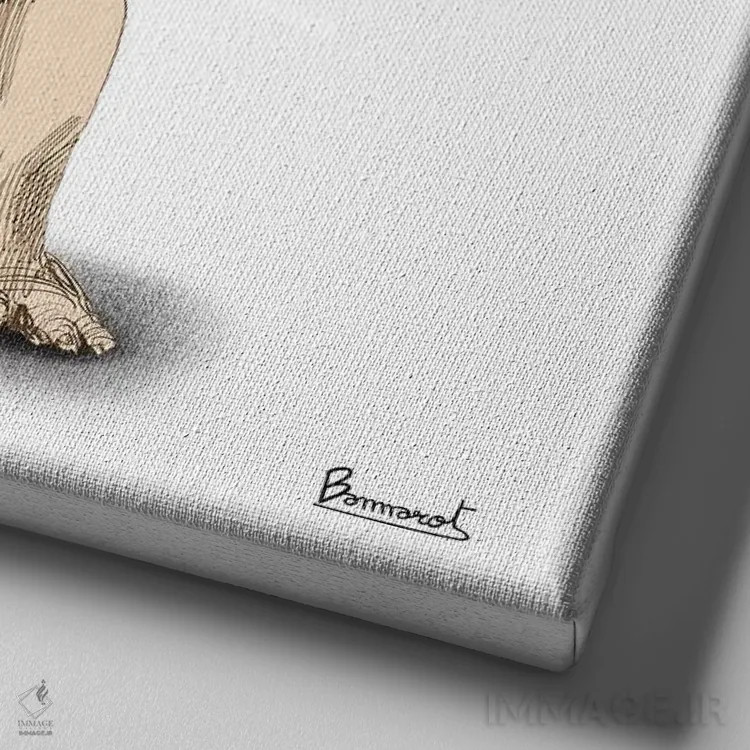 تابلو پاگها با کلاه ۱ اثر باناروت - نمای نزدیک بافت بوم