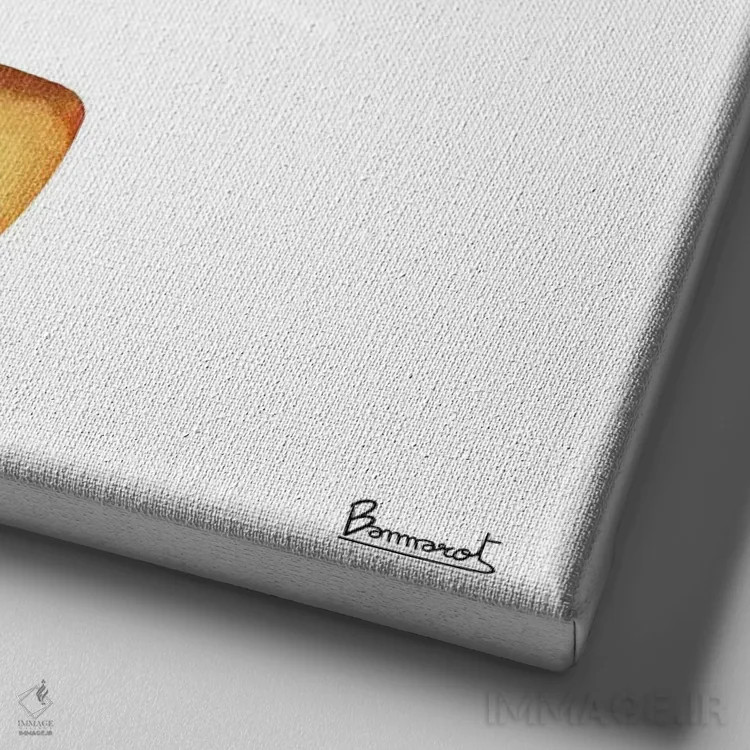 تابلو گلهای کاکتوس ۳ اثر باناروت - نمای نزدیک بافت بوم