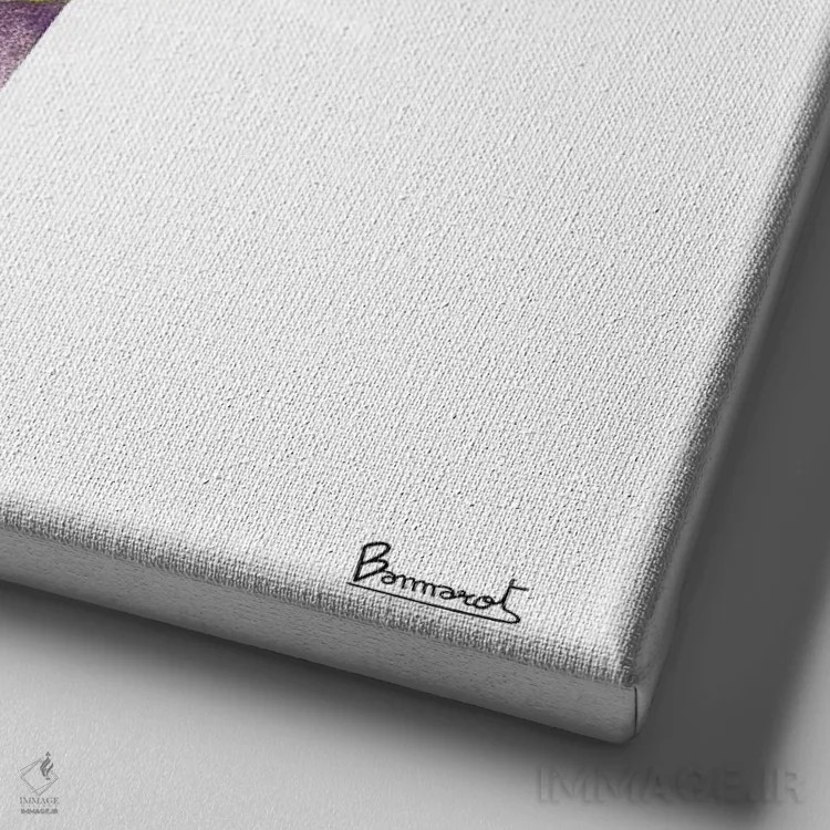 تابلو گلهای کاکتوس ۹ اثر باناروت - نمای نزدیک بافت بوم