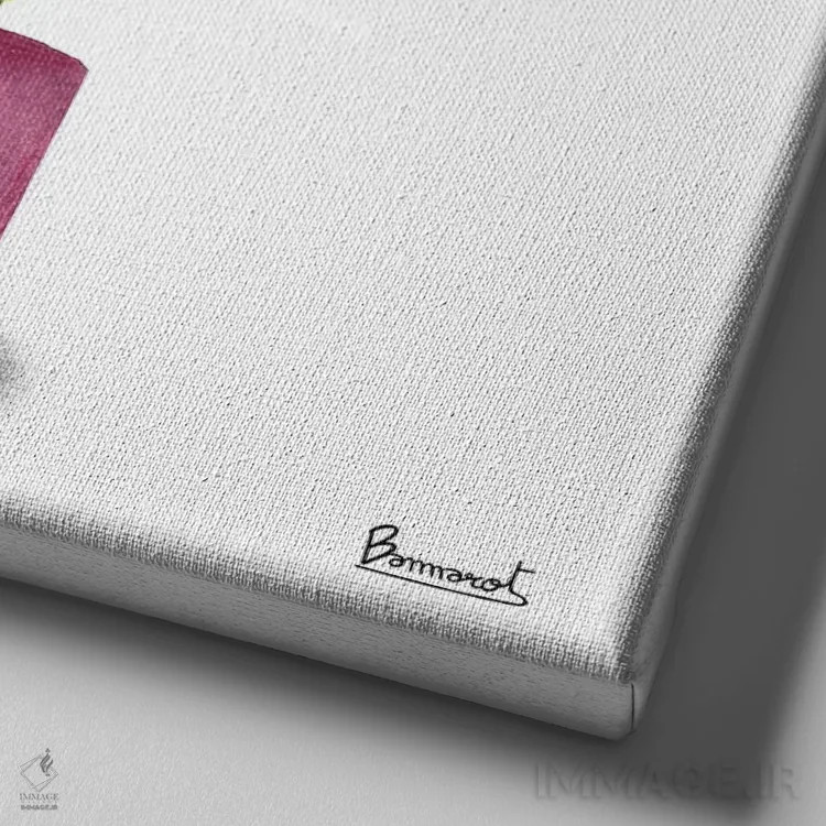 تابلو گلهای کاکتوس ۵ اثر باناروت - نمای نزدیک بافت بوم