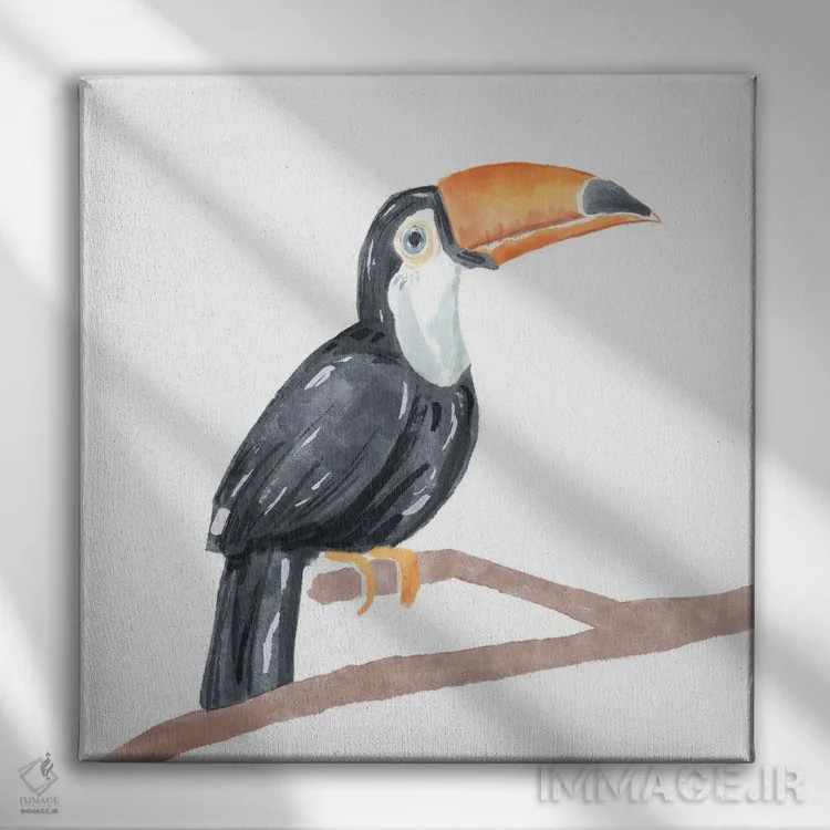 تابلو توکان گرمسیری ۱ اثر باناروت - نمای روبهرو روی دیوار