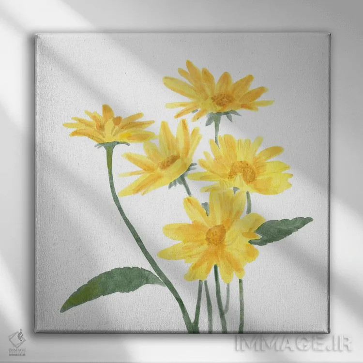 تابلو گروه گلهای وحشی ۱ اثر باناروت - نمای روبهرو روی دیوار