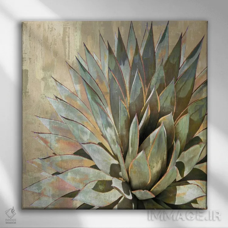 تابلو گیاه گوشتی ۱ اثر لینزی بنسون - نمای روبهرو روی دیوار