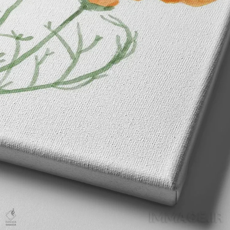 تابلو گروه گلهای وحشی ۳ اثر باناروت - نمای نزدیک بافت بوم