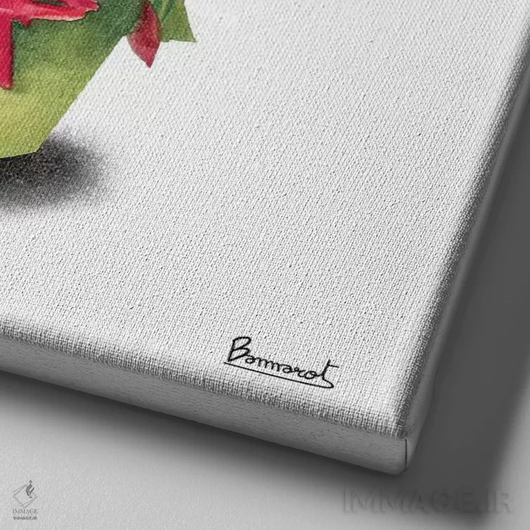 تابلو گلهای کاکتوس ۸ اثر باناروت - نمای نزدیک بافت بوم