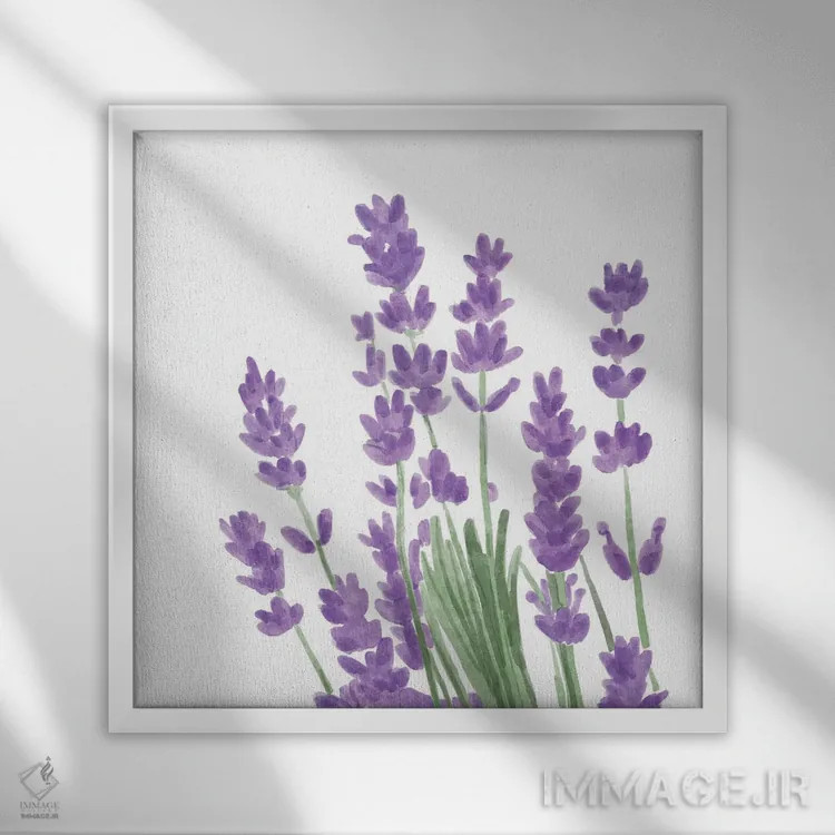 تابلو گروه گلهای وحشی ۲ اثر باناروت - نمای قابدار سفید