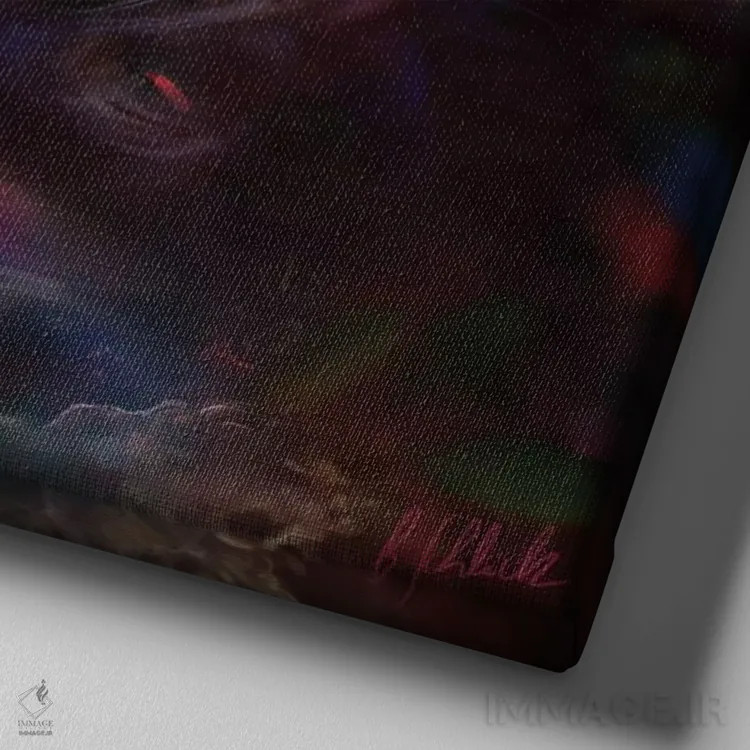 تابلو عدن (باغ بهشت) اثر بنت شلیک - نمای نزدیک بافت بوم