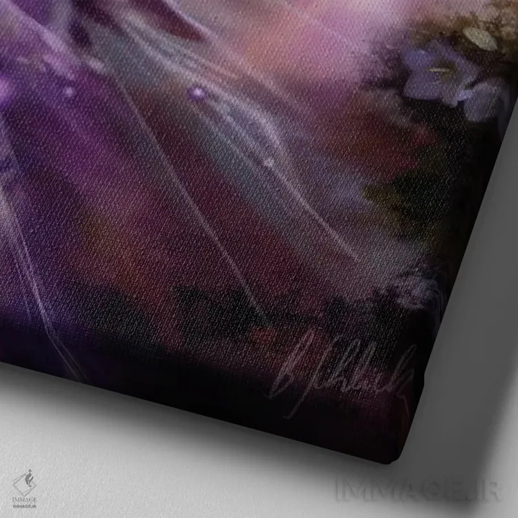 تابلو اعتدال (روز و شب برابر) اثر بنت شلیک - نمای نزدیک بافت بوم