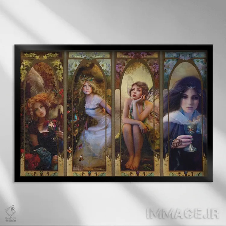 تابلو ارواح لطیف اثر بنت شلیک - نمای قابدار مشکی