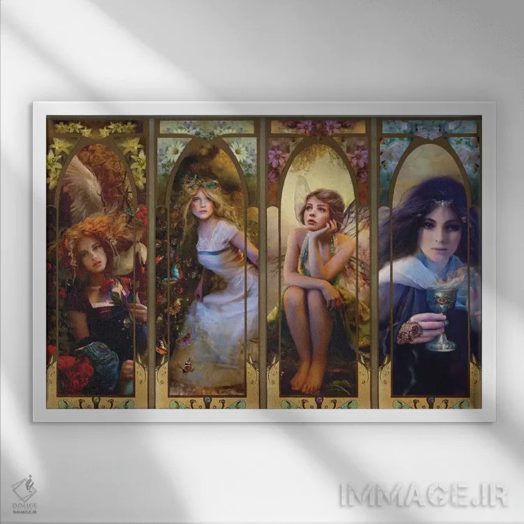 تابلو ارواح لطیف اثر بنت شلیک - نمای قابدار سفید