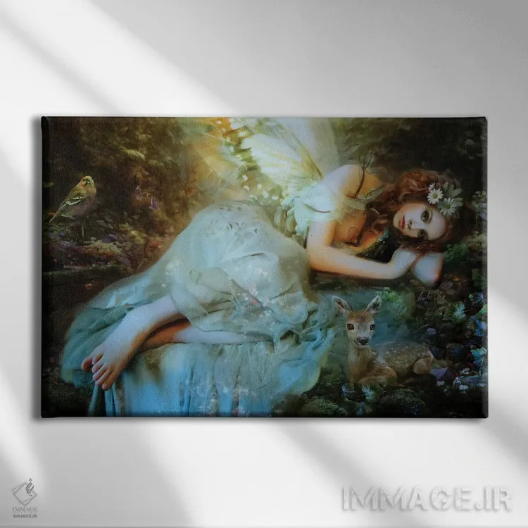 تابلو فرشته بهار اثر بنت شلیک - نمای روبهرو روی دیوار