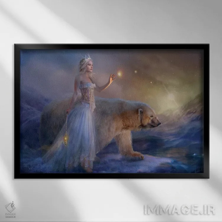 تابلو آرورا (شفق قطبی) اثر بنت شلیک - نمای قابدار مشکی