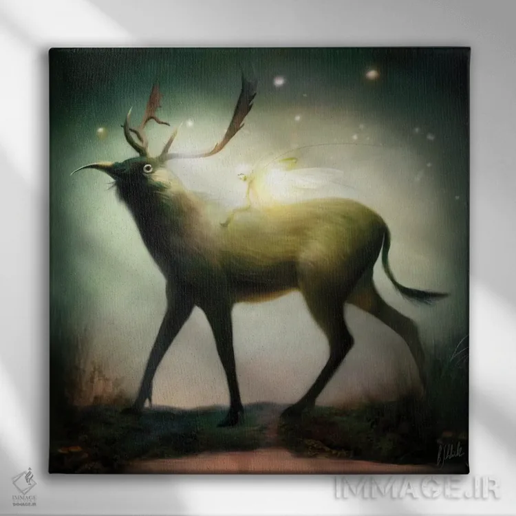 تابلو خیالبافانه اثر بنت شلیک - نمای روبهرو روی دیوار