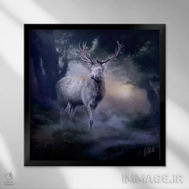 تابلو قلب جنگل اثر بنت شلیک - نمای قابدار مشکی