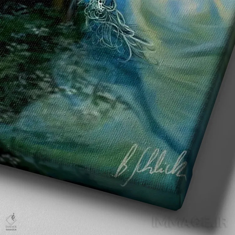 تابلو ایوآر (عاج، نام خاص) اثر بنت شلیک - نمای نزدیک بافت بوم