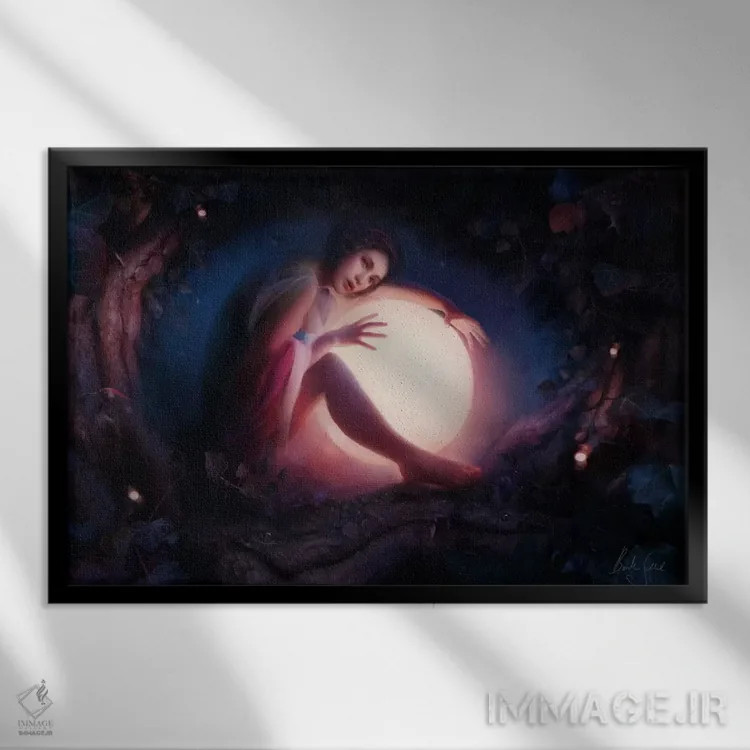 تابلو ناخت (شب، زبان آلمانی) اثر بنت شلیک - نمای قابدار مشکی