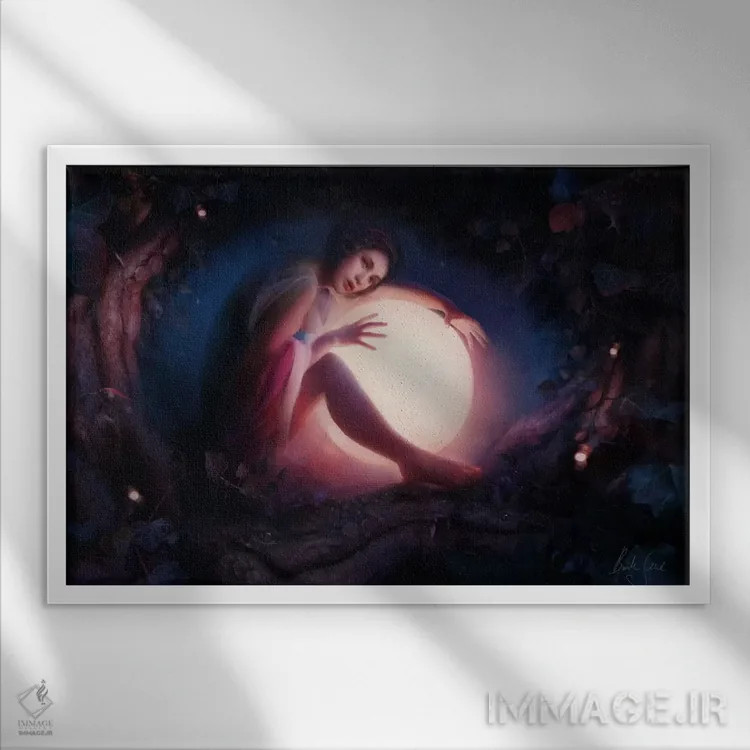 تابلو ناخت (شب، زبان آلمانی) اثر بنت شلیک - نمای قابدار سفید