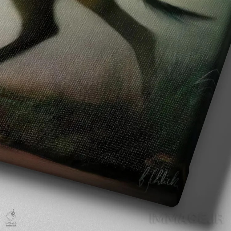 تابلو خیالبافانه اثر بنت شلیک - نمای نزدیک بافت بوم