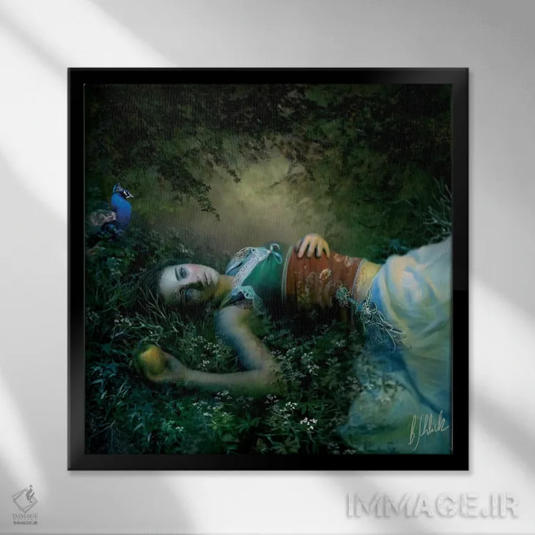 تابلو ایوآر (عاج، نام خاص) اثر بنت شلیک - نمای قابدار مشکی