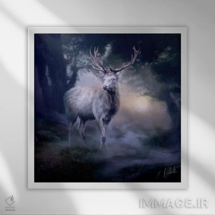 تابلو قلب جنگل اثر بنت شلیک - نمای قابدار سفید