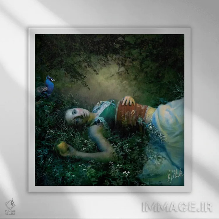 تابلو ایوآر (عاج، نام خاص) اثر بنت شلیک - نمای قابدار سفید