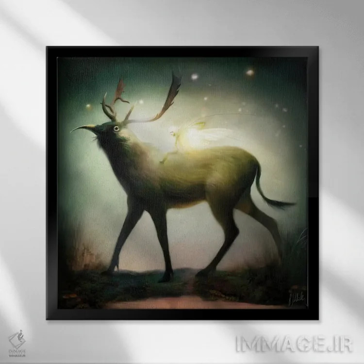 تابلو خیالبافانه اثر بنت شلیک - نمای قابدار مشکی