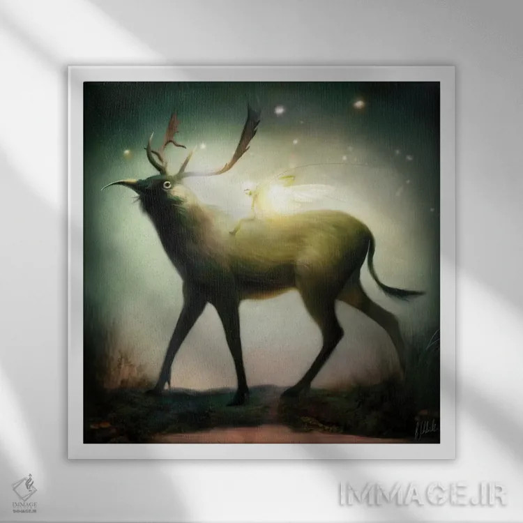 تابلو خیالبافانه اثر بنت شلیک - نمای قابدار سفید