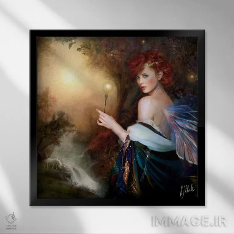 تابلو چشمانداز جادوکننده اثر بنت شلیک - نمای قابدار مشکی