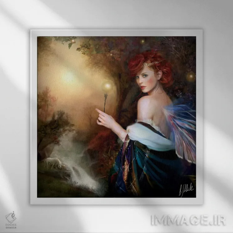 تابلو چشمانداز جادوکننده اثر بنت شلیک - نمای قابدار سفید