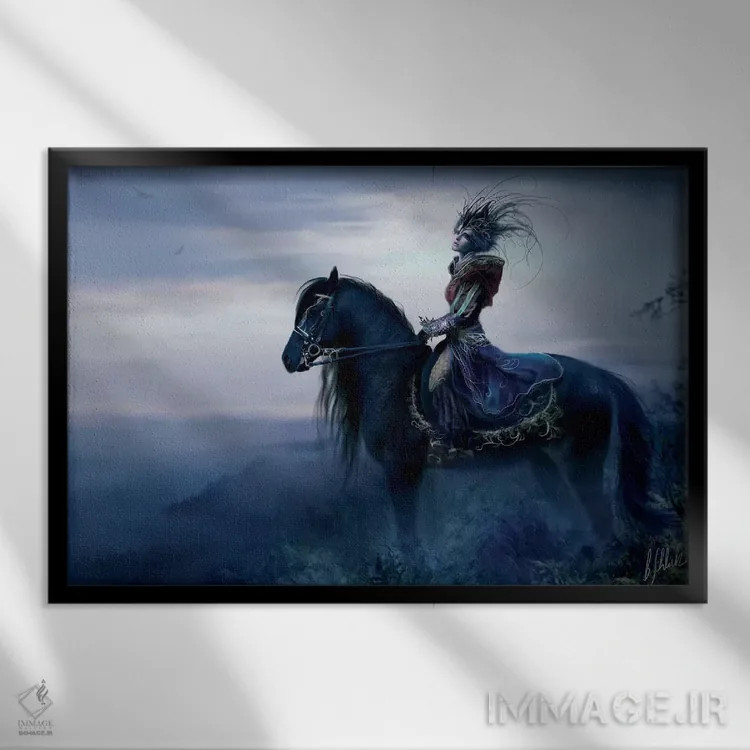 تابلو اسپیدیسترا (گیاه آپارتمانی) اثر بنت شلیک - نمای قابدار مشکی