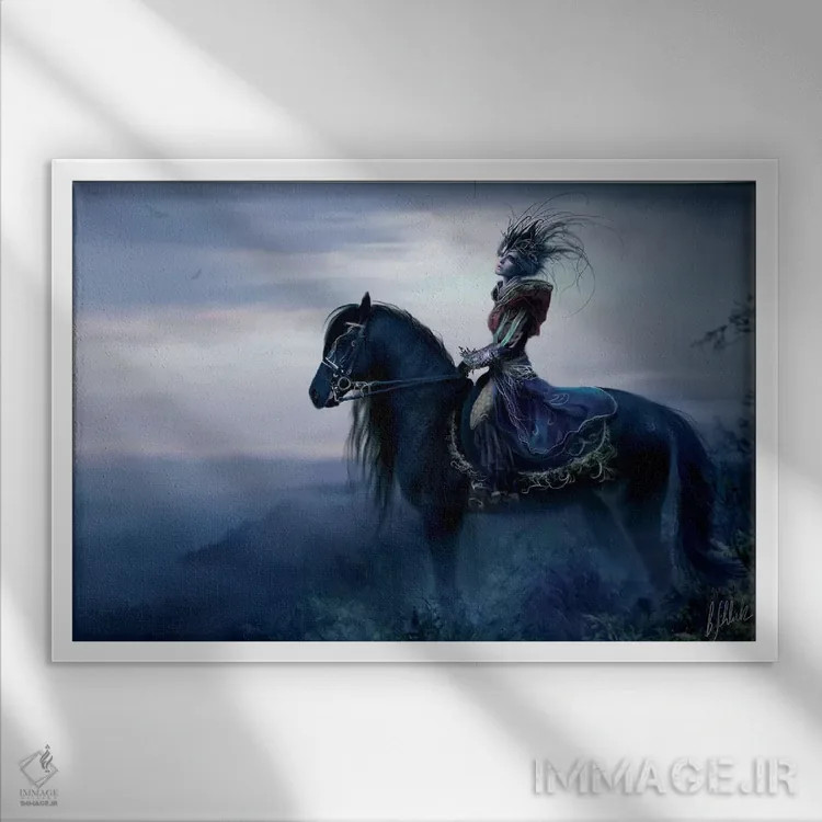 تابلو اسپیدیسترا (گیاه آپارتمانی) اثر بنت شلیک - نمای قابدار سفید