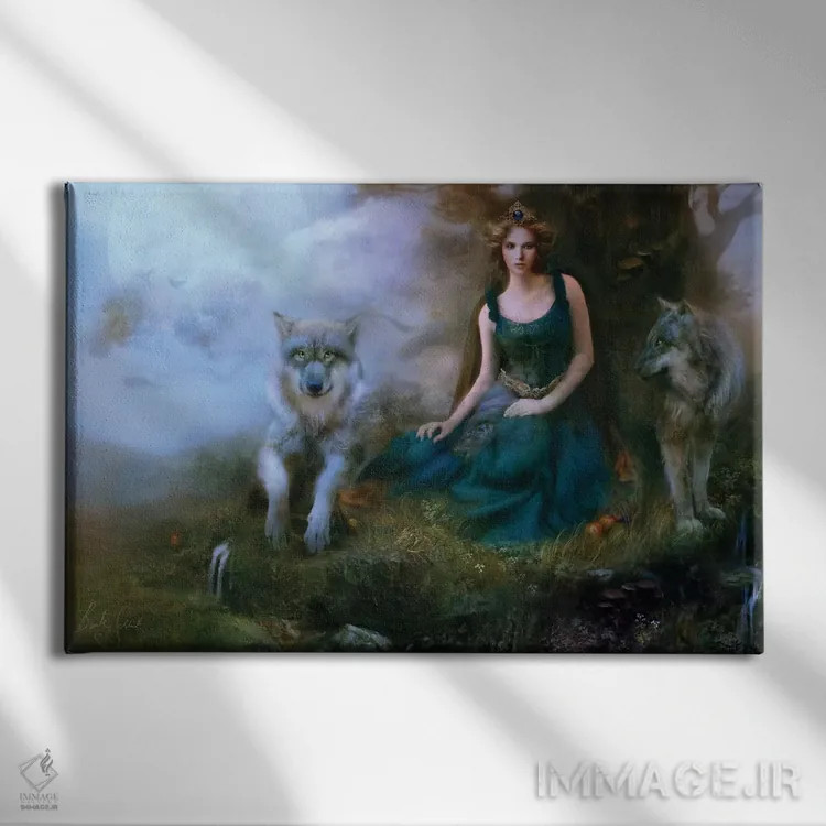 تابلو فرزندان ماه اثر بنت شلیک - نمای روبهرو روی دیوار