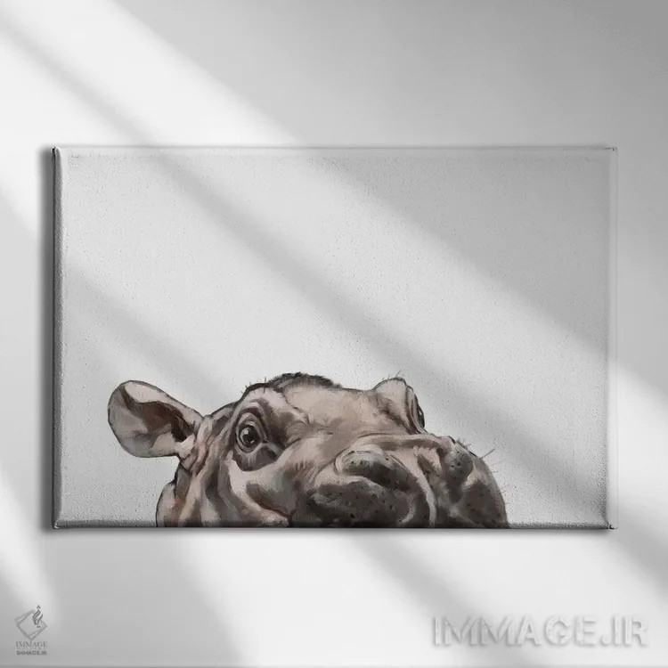 تابلو اسبی آبی که سرک میکشد اثر بگ نوز ورک (استودیو) - نمای روبهرو روی دیوار