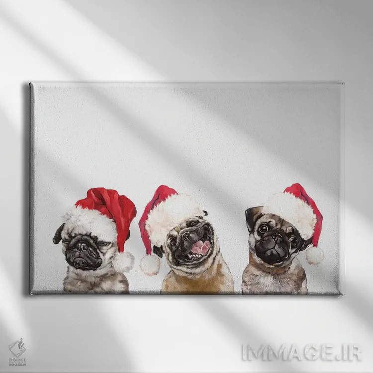 تابلو سه پاگ احساساتی پیش از کریسمس اثر بگ نوز ورک (استودیو) - نمای روبهرو روی دیوار