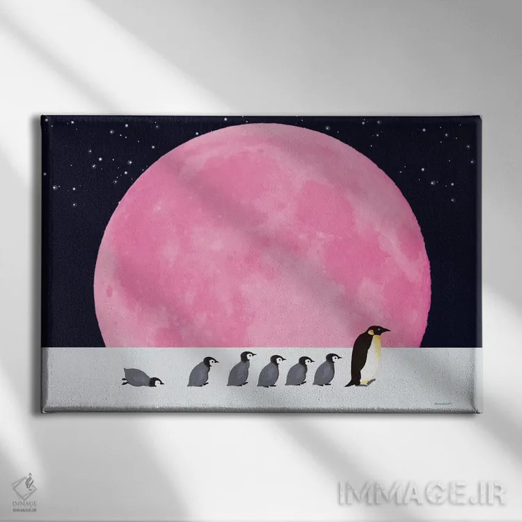 تابلو دنبالکننده اثر بگ نوز ورک (استودیو) - نمای روبهرو روی دیوار