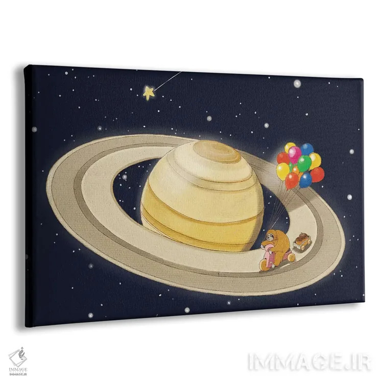 تابلو تنبل در سواری شاد روی زحل اثر بگ نوز ورک (استودیو) - نمای پرسپکتیو محصول