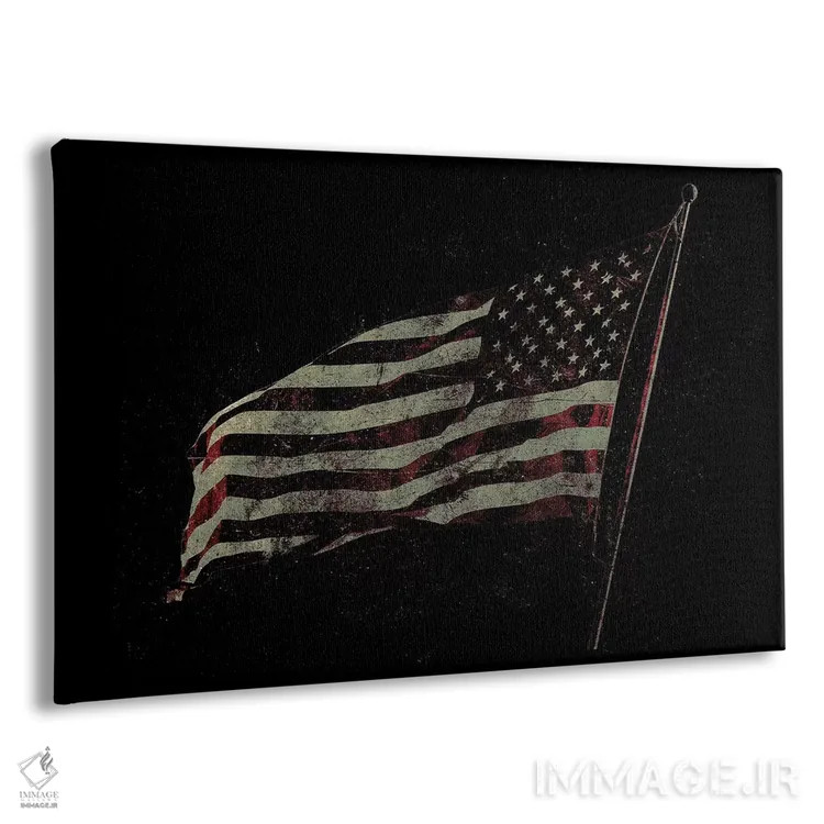 تابلو پرچم آمریکا اثر ۳۳ استخوان شکسته - نمای پرسپکتیو محصول