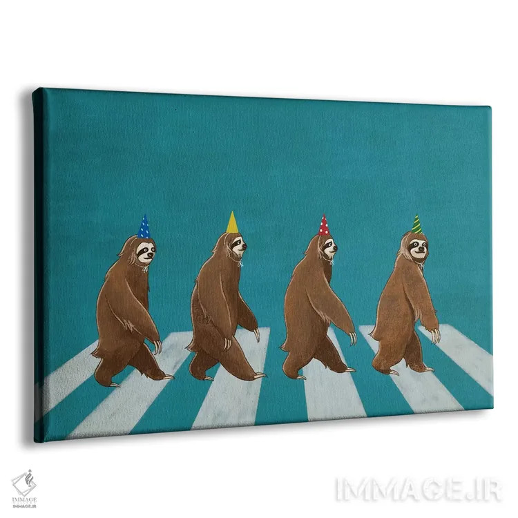تابلو تنبل در جاده ابی (ارجاع به بیتلز) اثر بگ نوز ورک (استودیو) - نمای پرسپکتیو محصول