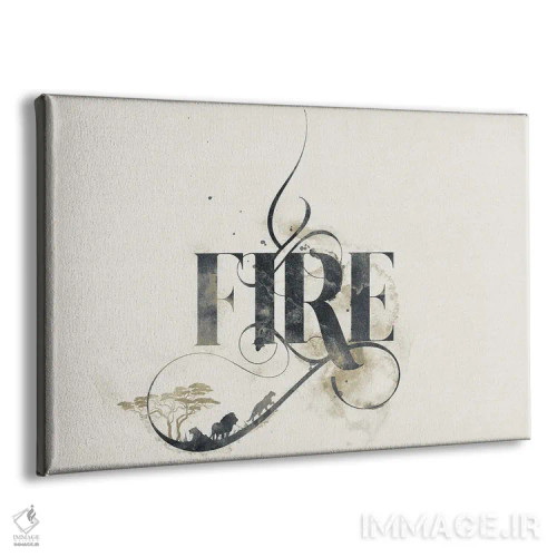 تابلو تایپوگرافی عنصری (هنری/متنی) اثر ۳۳ استخوان شکسته - نمای پرسپکتیو محصول