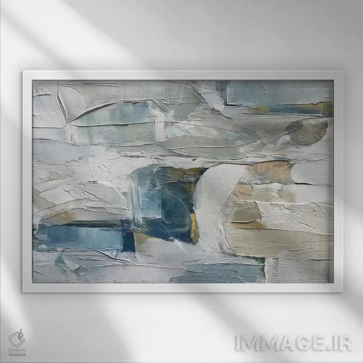 تابلو ساحلی بدوی اثر ۳۳ استخوان شکسته - نمای قابدار سفید
