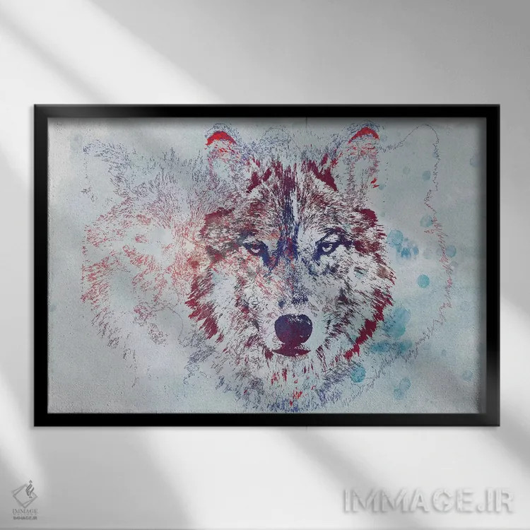 تابلو حیات وحش آبرنگی II اثر ۳۳ استخوان شکسته - نمای قابدار مشکی