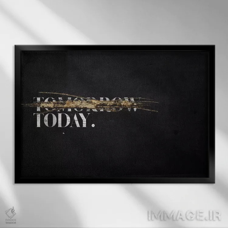 تابلو نه فردا اثر ۳۳ استخوان شکسته - نمای قابدار مشکی
