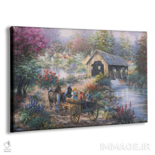 تابلو شادی در پل پوشیده اثر نیکی بومه - نمای پرسپکتیو محصول
