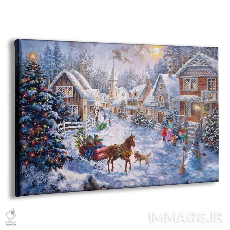 تابلو کریسمس مبارک اثر نیکی بومه - نمای پرسپکتیو محصول