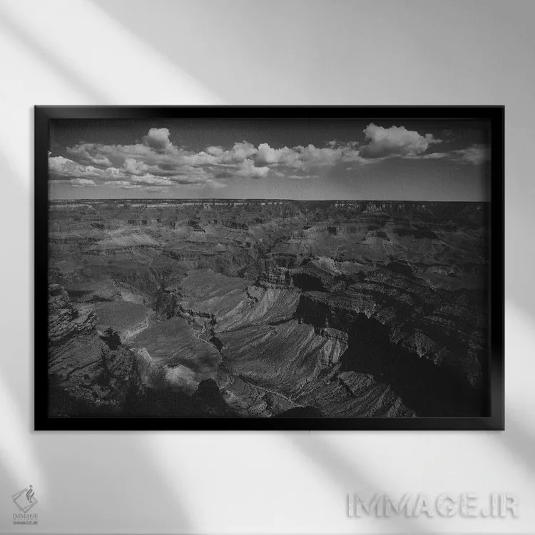 تابلو دره گراند کانیون I (آمریکا) اثر ۳۳ استخوان شکسته - نمای قابدار مشکی