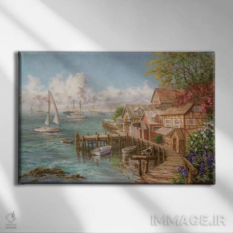 تابلو پناهگاه دریانورد اثر نیکی بومه - نمای روبهرو روی دیوار