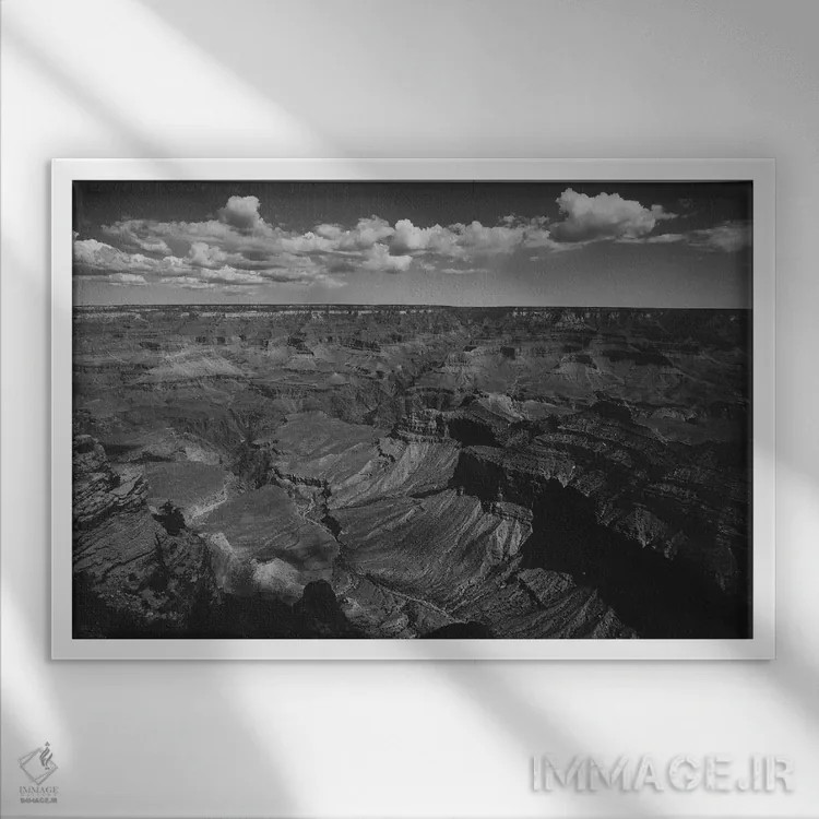تابلو دره گراند کانیون I (آمریکا) اثر ۳۳ استخوان شکسته - نمای قابدار سفید